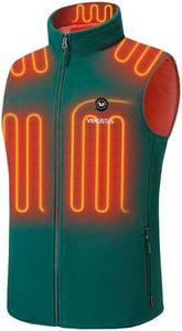 Venustas Men's Fleece Heated Vest with Battery, Lightweight Insulated Electric Vest