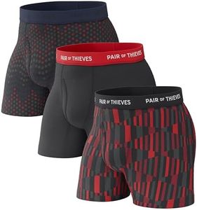 Pair of Thieves Super Fit Boxer Briefs for Men - Ultra Soft, Breathable, Quick-Dry Underwear with 4-Way Stretch (3 Pack)