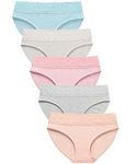 Wealurre Cotton Panties For Women Bikini Underwear Hipster Underpants Lace Briefs Pack, Cotton Panties -Light, X-Large, Multicolor