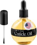 C CARE Cuticle Oil For Nails - Milk and Honey Nail Oil - Repairs Moisturizes and Strengthens Nails and Cuticles Overnight - Dropper & Brush included - Large 2.5 oz bottle