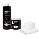 Furniture Clinic Easy Leather Restoration Kit (White) | Includes Recolouring Balm, Ultra Clean, Sponge & Cloth for Furniture, Car Seats, Shoes & Bags