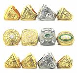 Packers Green Bay 1966 1967 1996 2010 All 4-time Championship Rings Set Size 11 with Box replicas Gifts for Women Mens kisd Boys Fathers