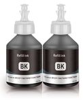 QUINK Refill dye Ink for Brother T Series BT6000BK BTD60BK BT-D60BK Compatible DCP T520W, T300, T310, T420W, T500W, T220, T700W,T820DW,T910W, T4000DW (Black) (200ML)