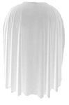 The Dragons Den Adults 35" Length Plain Superhero Cape Fancy Dress Costume Accessory [35" White]