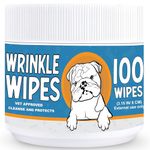 Spanielbuns Wrinkle Wipes for French Bulldog, Pugs, and More - 120ct Bio-Degradable Cleansing Wipes