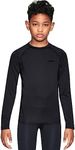 TSLA Kid's & Boy's Cool Dry Long Sleeve Compression Shirts, Athletic Workout Shirt, Sports Base Layer T-Shirt TM-KUD11-AUK_XS