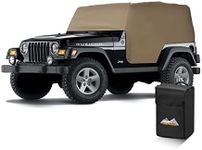 All Weather Trail Cover, SAN HIMA Car Cover Compatible with 1997-2006 Wrangler TJ 2-Door Models, Waterproof Fabric Weather Protection