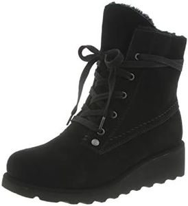 BEARPAW Women's Krista Black Size 8 | Women's Boot Classic Suede | Women's Slip On Boot | Comfortable Winter Boot