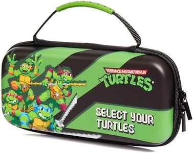 Numskull Teenage Mutant Ninja Turtles Hard Shell Travel Case for Nintendo Switch and OLED Model Console - Fits 10 Games and Switch Accessories
