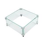 HZAUTOS 18x18x6 Square Fire Pit Glass Wind Guard, 5/16" Thick Tempered Glass Shield Fence for Outdoor Fire Pits/Table