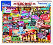 White Mountain Puzzles Retro Diner 1000 piece jigsaw puzzle 760mm x 610mm (wmp)