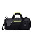 Gear Cross Polyester Training 26L Medium Water Resistant Travel Duffle Bag/Gym Bag/Sports Duffle For Men/Women (Black-Grey)