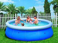 8'10'12'ft Prompt Set Round Inflatable Family Swimming Paddling Pool Garden Outdoor (10ft pool)