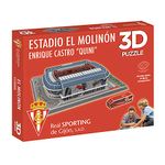 BANDAI 10803 Puzzle Stadium 3D El Molinón (Sporting Gijón) National Soccer Club Collectible Figure, Multicoloured