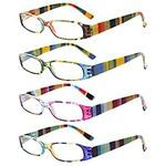 Kerecsen Women's Reading Glasses 4 Pairs Ladies Fashion Spring Hinge Readers (4 Mix Color-2, 3.50, multiplier_x)