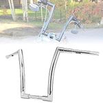 Wsays 12" Rise Ape Hanger Handlebar 1.5 inch Fat Monkey Bar Chrome Compatible with Harley Dyna Softail Sportster XL 883 1200 with Road King 1994-2022 with Road Glide 1998-2013 Models