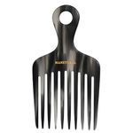 MANETURAL 14MX Long-Tooth Comb/Afro Hair Lift Combs for Women's Curls and Men's Beards - Hand-Made, Hand-Crafted Beauty for Effortless Styling(Graphite, 1 PACK)