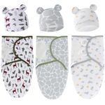 3-Pack Organic Baby Swaddle Sleep Sacks - Newborn Swaddle Sack - Ergonomic Baby Swaddles 0-3 Months (Forest)