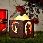 Global Aroma Couple Fairy Himalayan Rock Salt Lamp for Positive Energy, Vastu, Healing, Harmony, Purification, Best Wellness((Size ''4x3.5'')