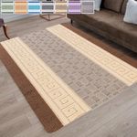 renoazul® Non-Slip Area Rug, 80 x 150 cm Washable, Heavy Duty Floor Protector Anti Slip Hallway Large Rug for Indoor Outdoor Hall Bedroom and Kitchen (Gel Back Nada Rug - Beige Brown)