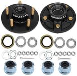 Saree 2 Sets Trailer Hub Kit 5 Bolt 4.5", Trailer Axle Kit for 3500 Lbs 5 Lug Trailer Hub,5×4.5 Trailer Hub fit 1"-1/16" to 1-3/8"Trailer Axles 3500Lbs,Boat Trailer Hubs 5 Lug,Trailer Wheel Hub Kit