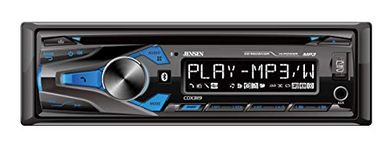 JENSEN CDX3119 10 Character LCD Single DIN Car Stereo Receiver, Bluetooth, USB Charging, Front AUX Input