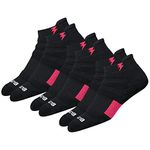 BLITZSOX Hi-Tech Performance Women Socks Athletic Low Cut Sports Ankle Socks (Badminton, Running, Gym & Indoor Training), Pack Of 3 (Free Size, Black, Cotton Blend)