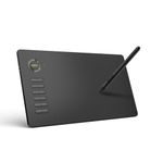 VEIKK A15 Graphics Drawing Tablet with 10x6 Inch Area, 12 Shortcut Keys, 8192 Levels Pressure Battery-Free Pen with Tilt Function for Artwork Compatible with Windows, Mac, Android，Linux，Chromebook