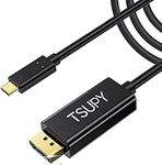 TSUPY USB C to Displayport Cable 4K 6ft, USB-C to DP Gold Plated Plug,Thunderbolt 3 Type C to Display Port Adapter for iPad Mac Book Pro/Galaxy, Screen Monitor Projector