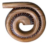 Didgeridoo spiral big Suar, 14" diameter (Painted)