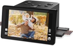 22MP Film and Slide Scanner with 5” LCD Screen, Convert Color & B&W Negatives & Slides 35mm, 126, 110 Film to JPEG Digital Photos