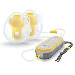 Medela Freestyle Flex Breast Pump with Bonus 100 Breast Milk Storage Bags, Closed System Quiet Handheld Portable Double Electric Breastpump, Mobile Connected Smart Pump with Touch Screen LED Display