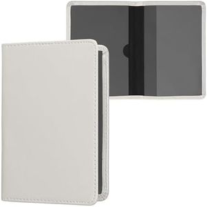 kwmobile Funda para permiso de circulación coche de cuero sintético - Con espacio para tarjetas 9.2 x 13 CM doblado - plata