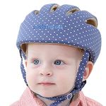 Huifen Adjustable Baby Head Protector, Breathable Baby Helmet for Craling Walking Cute Baby Safety Helmet Hat Toddler Essentials Harness Baby Infant Helmet Running Playing (Elegant Blue)