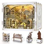 MiniCity Book Nook Kit, DIY Miniature Dollhouse Booknook Kit for Teens and Adults(Library of Gods Max)