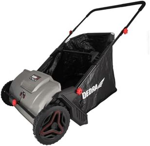 DEDRA DED8803 Lawn Sweeper Manual Collector, Leaf and Lawn Collector, Collection Width 530 mm, 100 L Collection Bag, Robust 250 mm Wheels, Lightweight and Handy 7 kg, Adjustable Handlebar