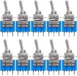 Taiss 10Pcs SPDT Mini Toggle Switch