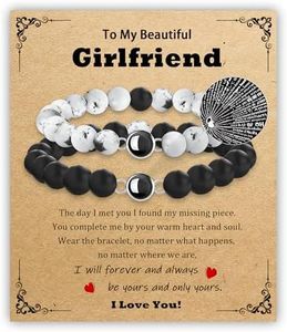 PEALICIOUS Graduation Gifts for Her, Bracelets for Girlfriend as Girlfriend Birthday Gifts Matching Couple Bracelets with 100 Languages, BF and GF Love Bracelet Romantic Jewelry