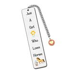 Cute Horse Bookmarks Bestie Women Teens Distance Accompany Just a Girl who Loves Horses Daughter Sister Niece Friend Accessory Personalised Birthday Wife Valentines Day Horse Lover Christmas Gifts