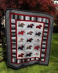 Scottie Dog Quilt Bed Set Custom Quilt Bed Set, Bedding Sets & Collections, Queen Bed Set, King Bed Set, Comes with Pillow Cases Quilt Gift LAM4369