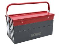 ACHRO High Grade Metal Tool Box For Home Use, Tool Box For Garage/Workshop/Industry And Office Use/Empty Tool Box Big Size with 5 Multipurpose Compartments (Red & Grey)