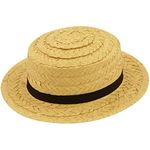 B&S Trendz Straw Boater Hat Unisex Fancy Party Hat Accessory