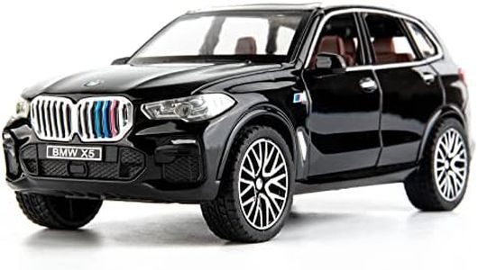 TGRCM-CZ 1/32 compatibile per BMW X5 SUV modello auto giocattolo, in lega pressofusa Pull Back modello di auto con luce e suono veicoli giocattolo per bambini nero
