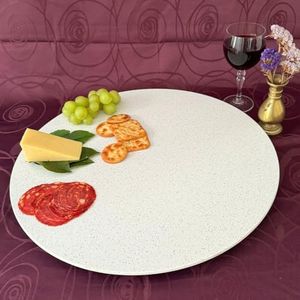 CRL Direct Lazy Susan 60 cm - Australian Quartz Stone Turntable - Beautiful Rotating Serving Platter - Dining, Catering, Plants, Cakes - Edelweiss