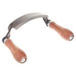 Timber Tuff 5 Inch Ultra Sharp Blade Heavy Duty Steel Curved Draw Shave Tool with 30 Degree Angle and Wood Grip Handles for Building Furniture