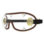 Kroop's Original Racing Goggles - Used by Jockeys for Horse Racing since 1947. Great for activities where you need protection from Wind, Dust, Dirt, Pollen, Snow and Rain. Made in USA. Brown/Clear