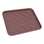 Stalwart 75-ST6107 Weather Boot Tray-Small Water Resistant Plastic Utility Shoe Mat for Indoor and Outdoor Use in All Seasons (Brown)