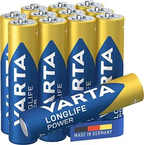 VARTA Longlife Power Batterie AAA Micro LR03 (pacco da 8+4) Batteria alcalina - Made in Germany - Ideali per giocattoli, torce, controller e altri dispositivi a batteria