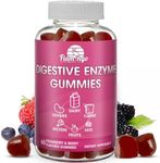 Digestive Enzymes Chewable Gummies for Kids and Adults: Helps Food Intolerance, Bloat, and to Digest Dairy, Carbs, Veggies, Protein, Fruit -Amylase Protease Lipase Lactase- Vegan Gummies. 60 Count