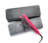 Diva Pro Styling Digital Straightener and Styler Magenta with Macadamia Argan Oil and Keratin Infused Ceramic Plates